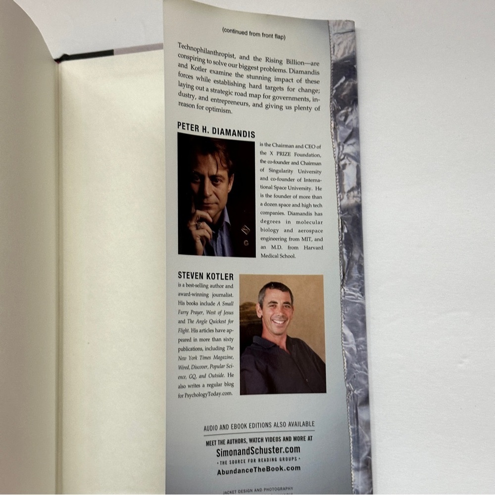 Abundance by Peter Diamandis & Steven Kotler | Non-fiction, Tech |Hardcover Book - Picture 10 of 11